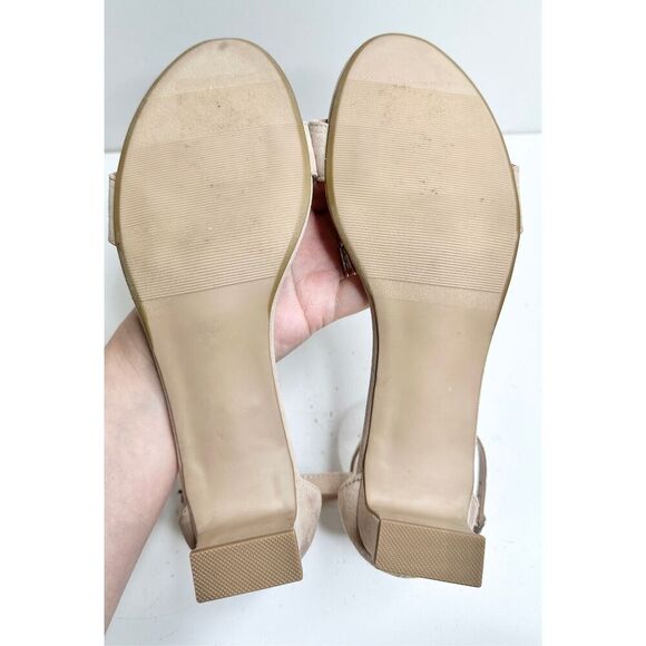 Steve Madden Sandals Womens Size 7 Tan Ankle Strap Block Heel - Picture 9 of 9